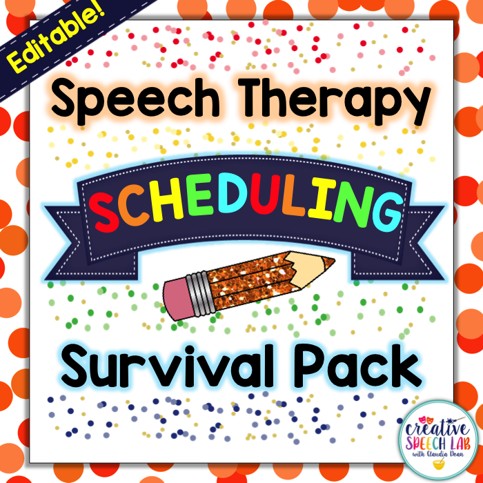 how to make a speech therapy schedule