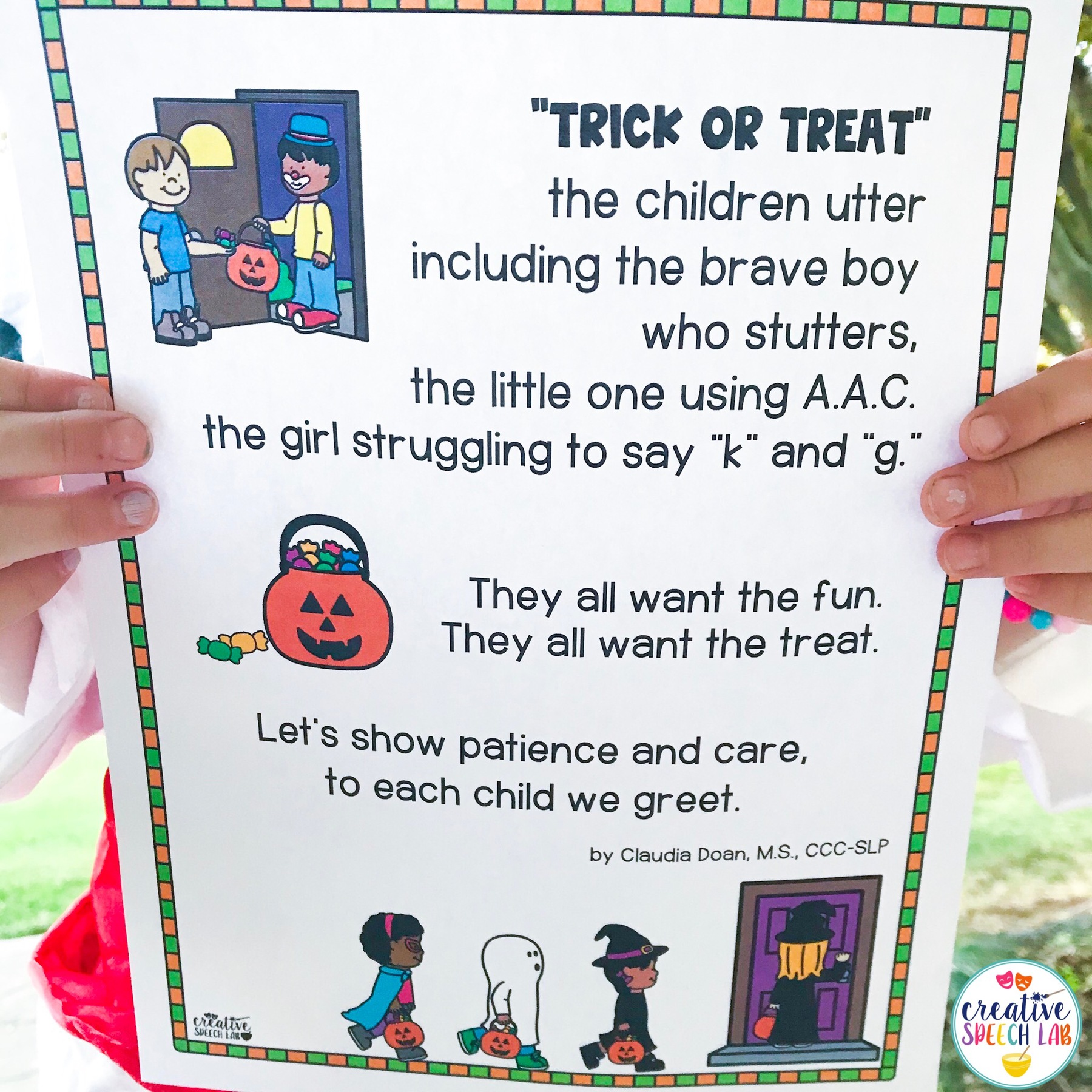 Free Poster Advocating for Children with Special Needs on Halloween ...