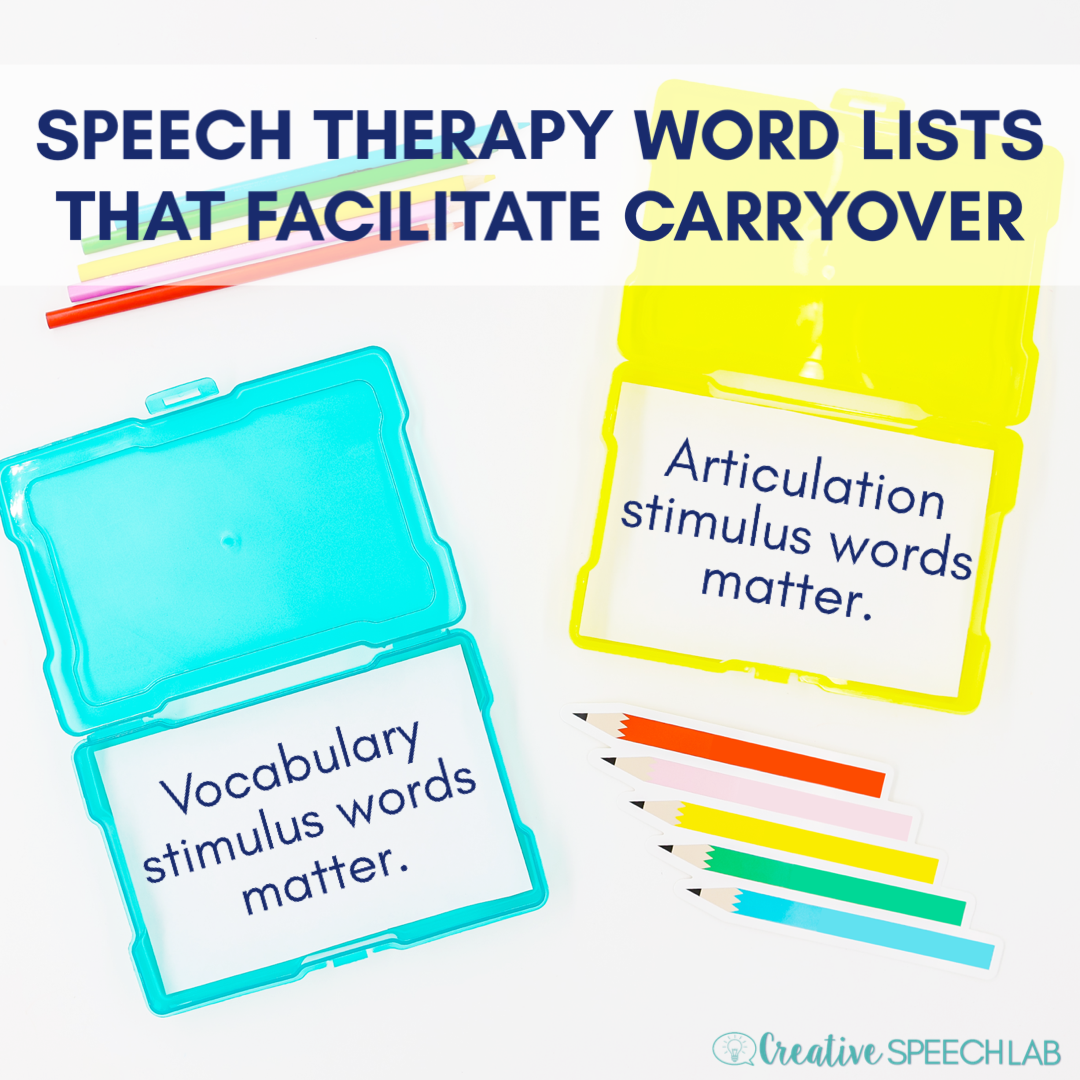 words for speech therapy