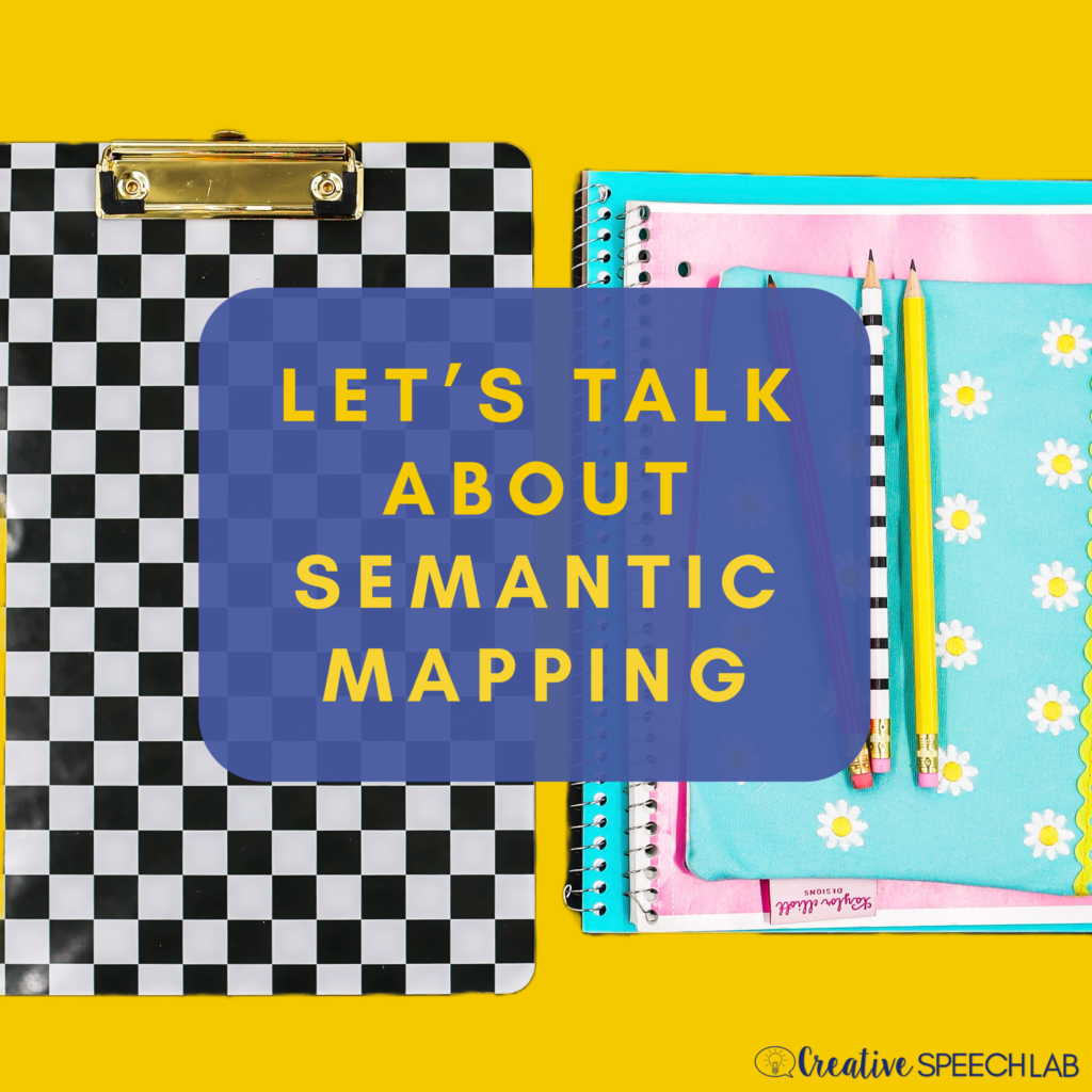 Title of blog post "Let's Talk About Semantic Mapping" with a photo of office supplies.